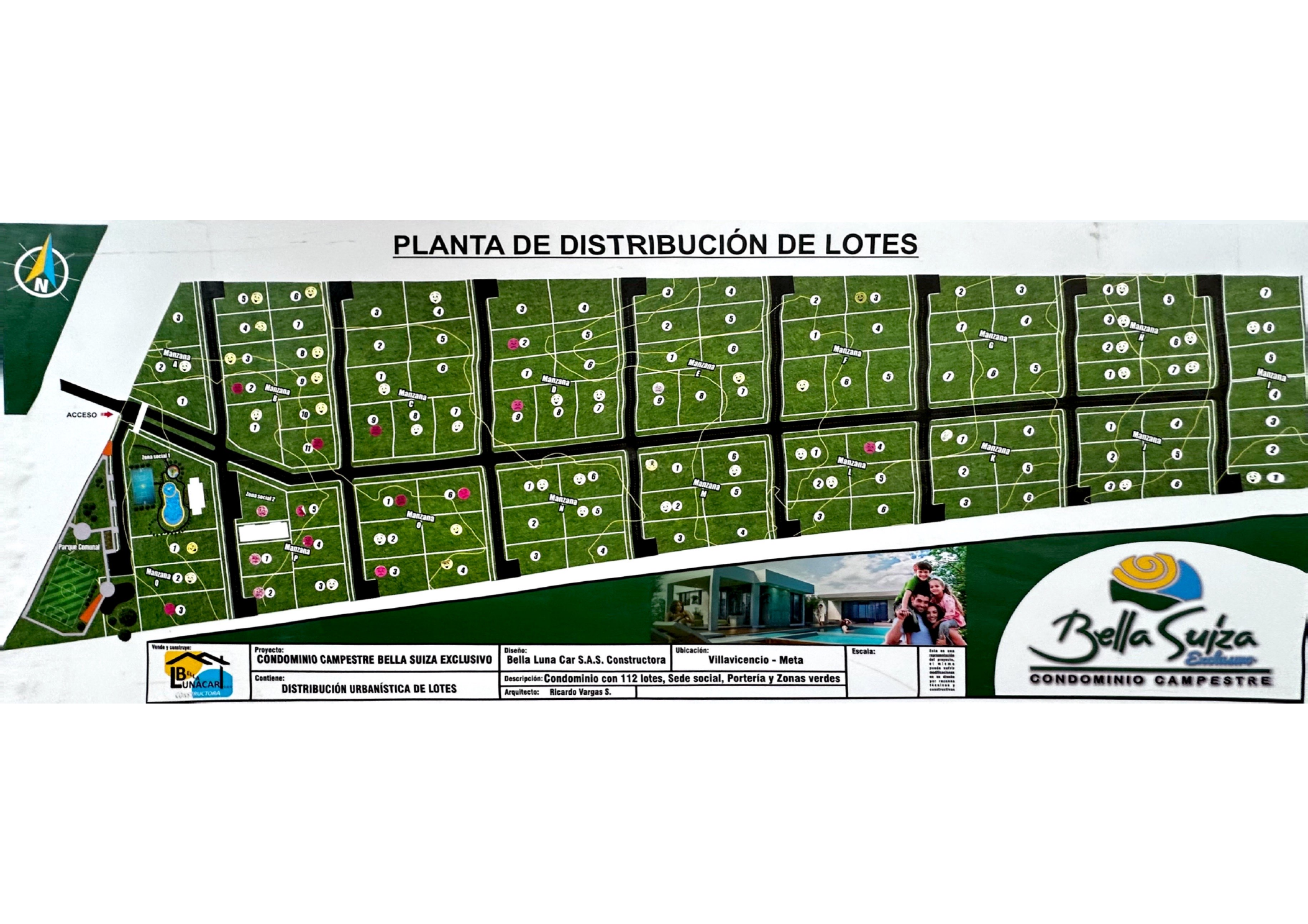 Plano del Condominio Bella Suiza